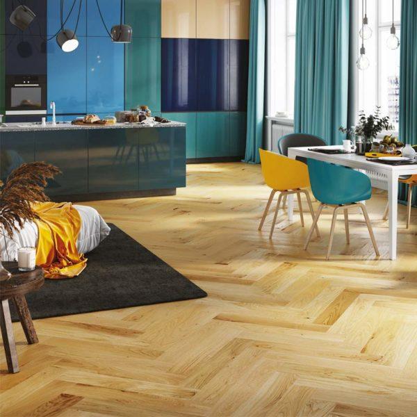 oak caramel herringbone wood floor