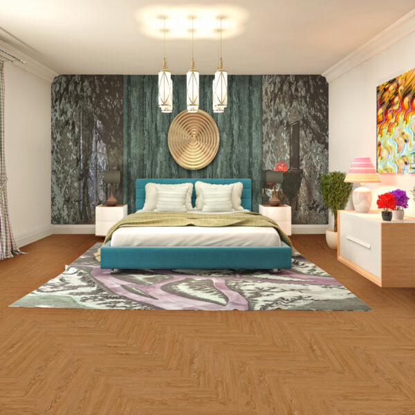 Gold Oak Herringbone spc flooring by Dmax